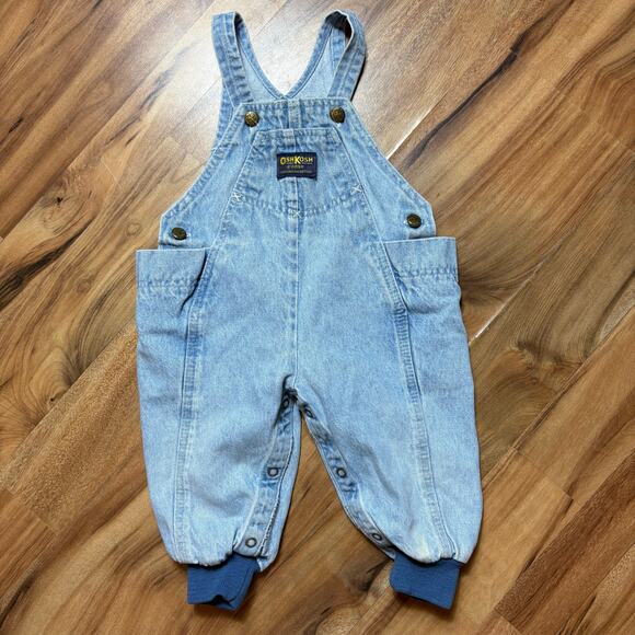Vintage Baby Oshkosh Overalls Elastic Cuffs Vestback Size 24 months